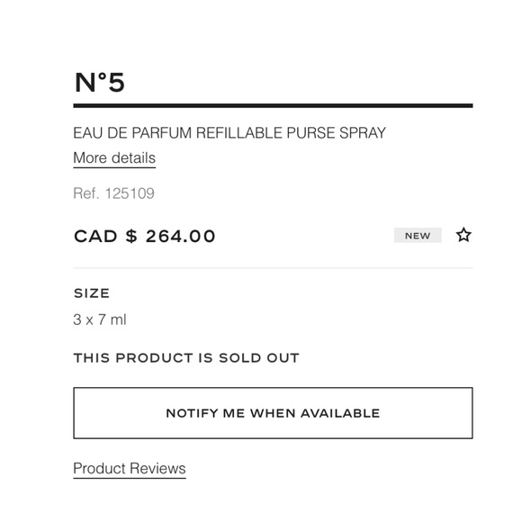 N°5 Eau de Parfum purse spray Limited Holiday Edition with Purse Chain - Picture 3 of 9